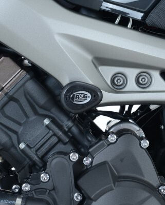 R&G Racing Aero Style Mid Crash Protectors Black for Yamaha MT-09 13-20/MT-09 TRACER 15-18/MT-09 SP 18-19/XSR900 16-20/Tracer 900 GT 18-20 [INTERNAL]