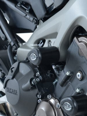 R&G Racing Aero Style Mid Crash Protectors Black for Yamaha MT-09 13-20/MT-09 TRACER 15-18/MT-09 SP 18-19/XSR900 16-20/Tracer 900 GT 18-20 [INTERNAL]