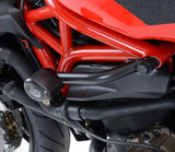 R&G Racing Aero Style Left Top Engine Crash Protectors Black for Ducati Monster 821/1200/R/S 14-20