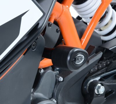 R&G Racing Aero Style Left Front Crash Protectors Black for KTM RC125/RC200 14-16/RC390 14-18