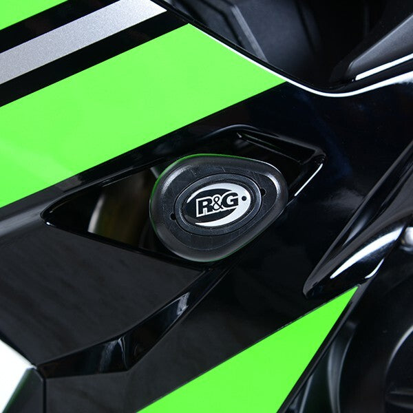 R&G Racing Aero Style Frame Crash Protectors Black for Kawasaki Z650 17-20/Ninja 650 17-20