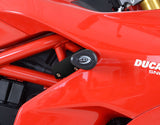 R&G Racing Aero Style Frame Crash Protectors (Non-Drill) Black for Ducati Supersport/Supersport S 17-20