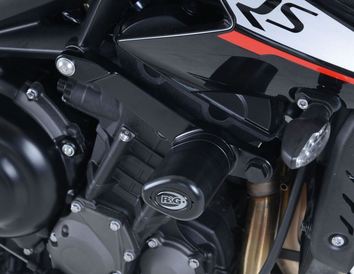 R&G Racing Aero Style Frame Crash Protectors Black for Triumph Street Triple R 765/S 765 17-18/RS 765 17-20