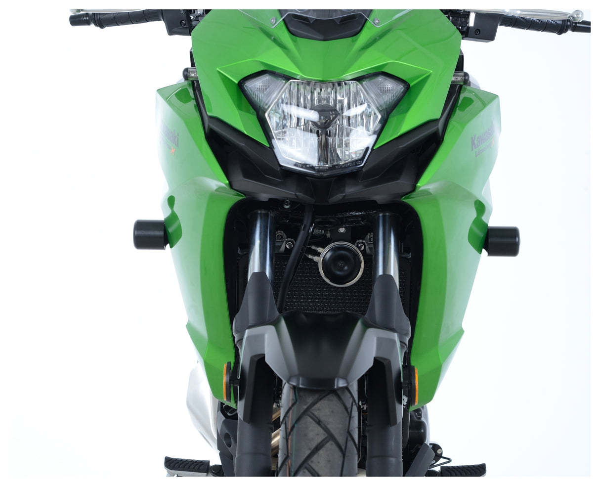 R&G Racing Aero Style Crash Protectors Black (Non-Drill) for Kawasaki Versys-X 250 17-19/Versys-X 300 17-20