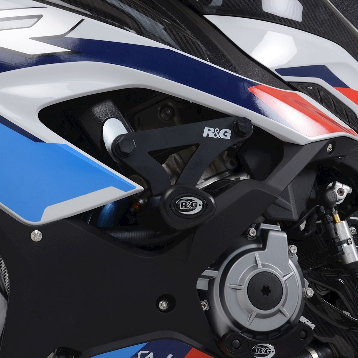 R&G Racing Aero Style Crash Protectors Black (Asymmetrical RACE Kit) for BMW M1000RR 21-Up