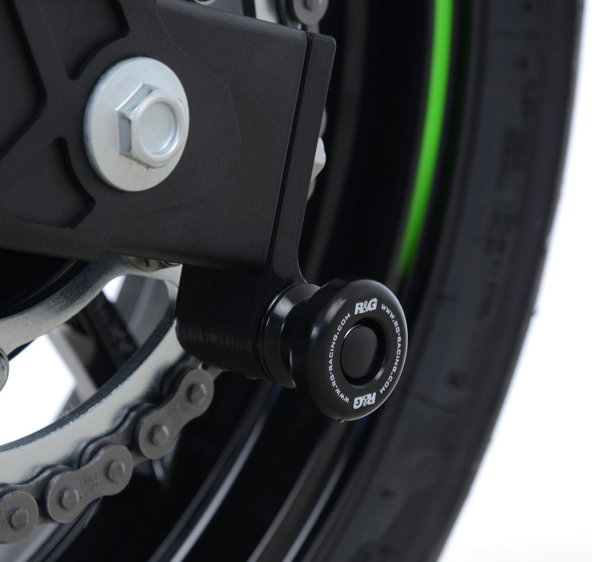 R&G Racing Cotton Reels Black (Offset) for Kawasaki Ninja 250/Z250/300/Z300/400/Versys-X