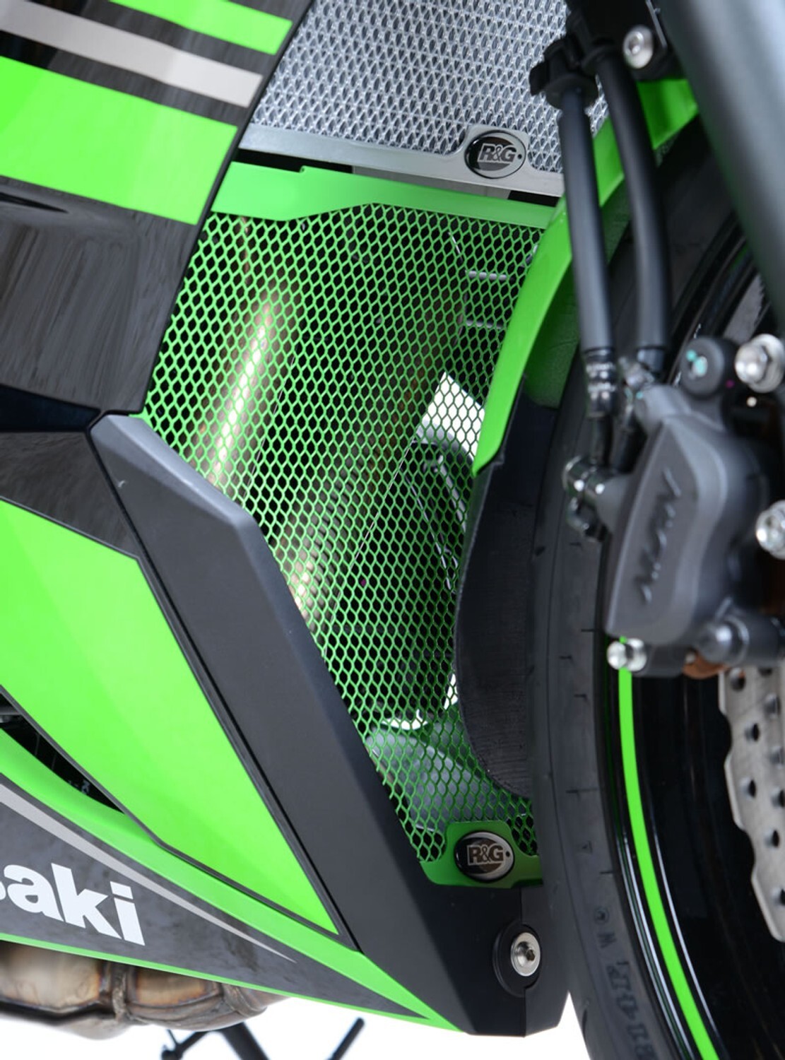 R&G Racing Downpipe Grille Green for Kawasaki Ninja 650 17-20