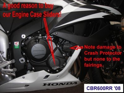 R&G Racing Right Engine Case Slider Black for Honda CBR600RR 07-08