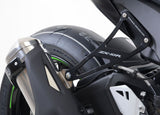 R&G Racing Exhaust Hangers w/Footrest Blanking Plate (Pair) Black for Kawasaki ZX-10R 11-20