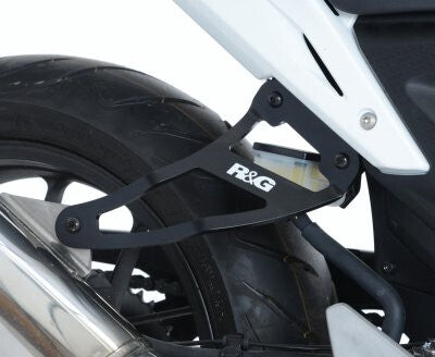 R&G Racing Exhaust Hanger (Single) Black for Honda CB500F 13-15/CBR250R 11-15/CBR500R 13-15/WP Bikes SP 50/125