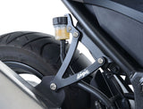 R&G Racing Exhaust Hangers w/Footrest Blanking Plates (Pair) Black for Kawasaki Ninja 250 13-17/Ninja 300 12-20/Z250 13-18