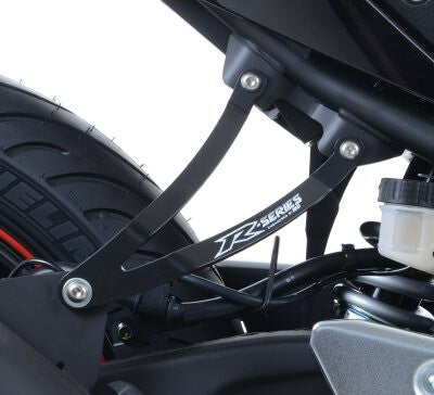 R&G Racing Exhaust Hanger & Footrest Blanking Plate (Kit) Black for Yamaha YZF-R25 14-20/YZF-R3 15-20