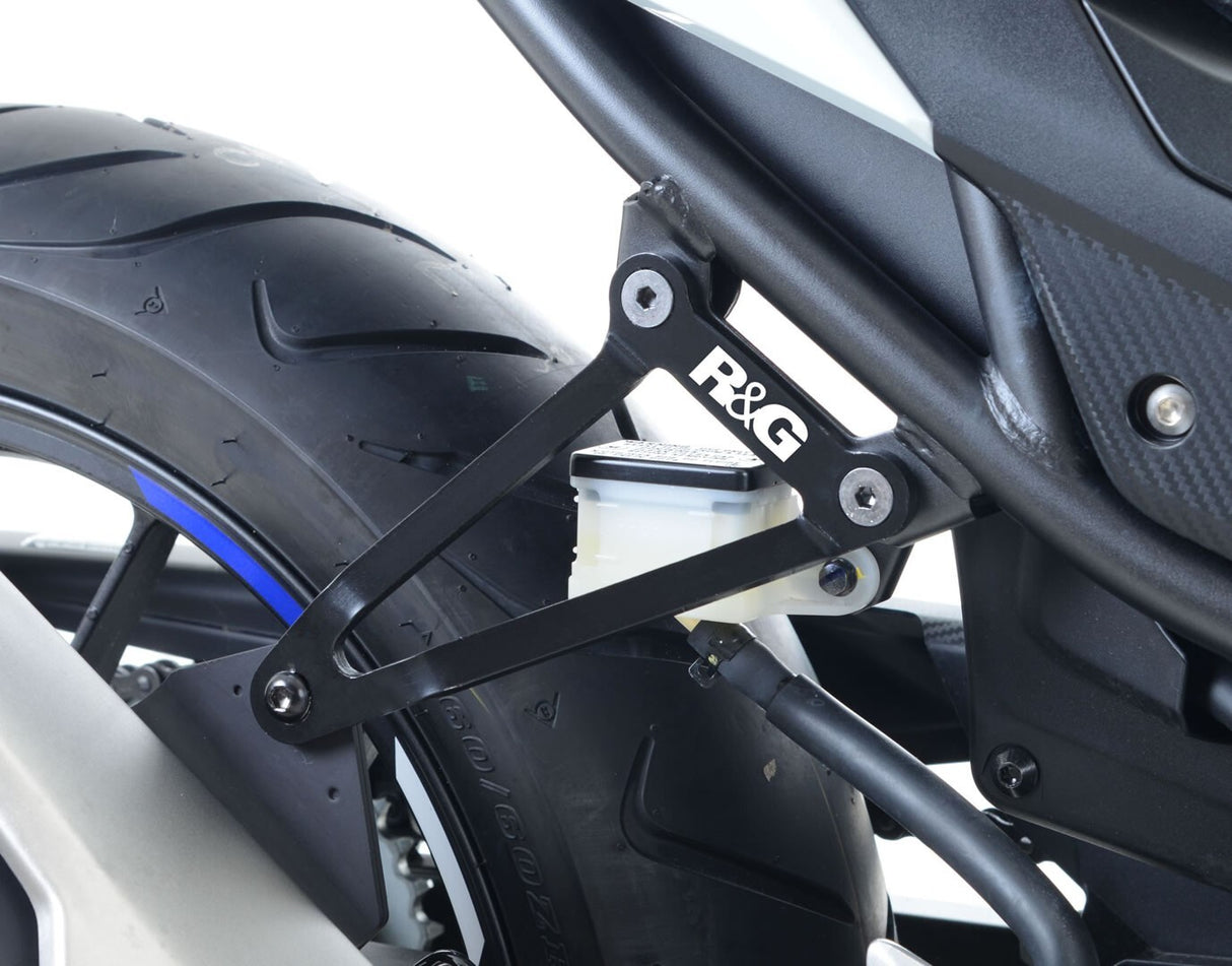 R&G Racing Exhaust Hanger & Footrest Blanking Plate (Kit) Black for Honda CB500F 19-20/CBR500R 16-20