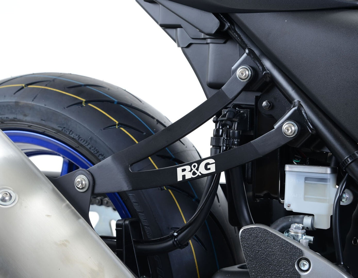 R&G Racing Exhaust Hanger & Footrest Blanking Plate (Kit) Black for Suzuki SV650 16-18/SV650X 18-19