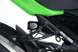 R&G Racing Exhaust Hanger (Single) Black for Kawasaki Ninja 250 18-20/Ninja 400 18-19/Z250  2019/Z400 19-20