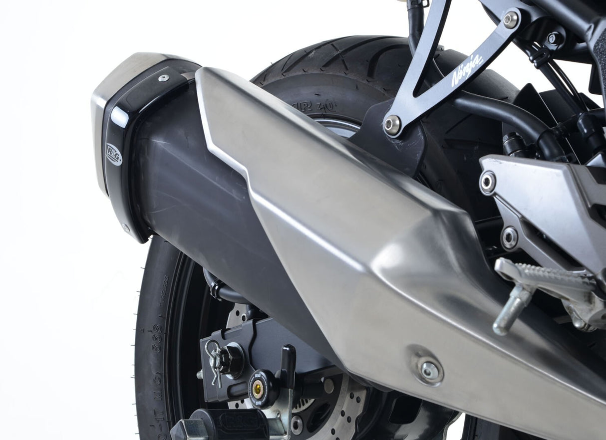 R&G Racing Exhaust Protectors Black for Aprilia/Honda/Kawasaki/KTM/Suzuki/Triumph