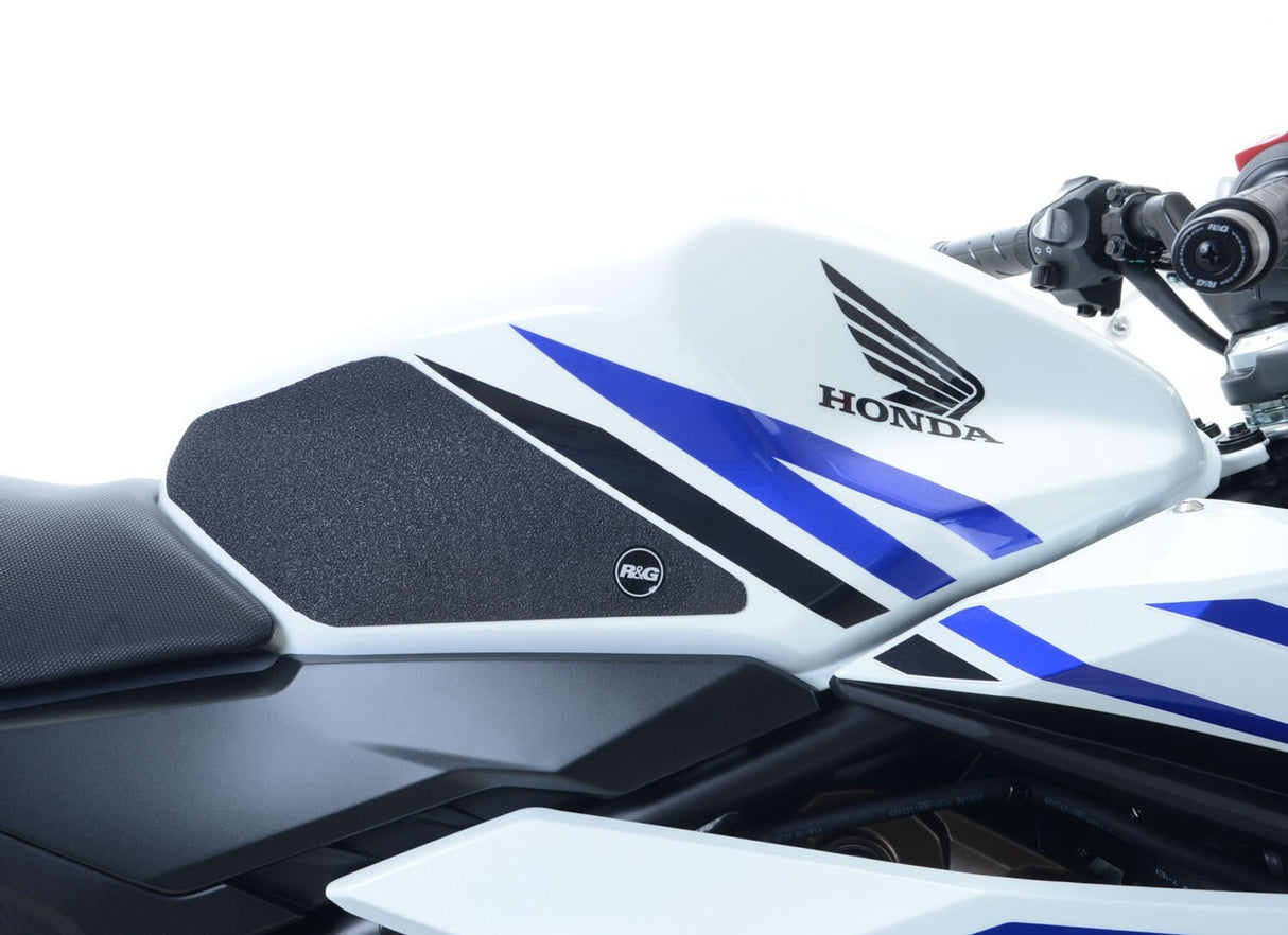 R&G Racing Tank Traction Grips (2 Piece) Black for Honda CBR500R 16-20/CB500F 16-18