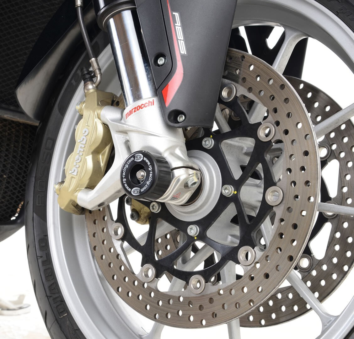 R&G Racing Fork Protectors Black for MV Agusta 1090RR (All Years)/Brutale 1090 2013/Superveloce 800 2020 [INTERNAL]
