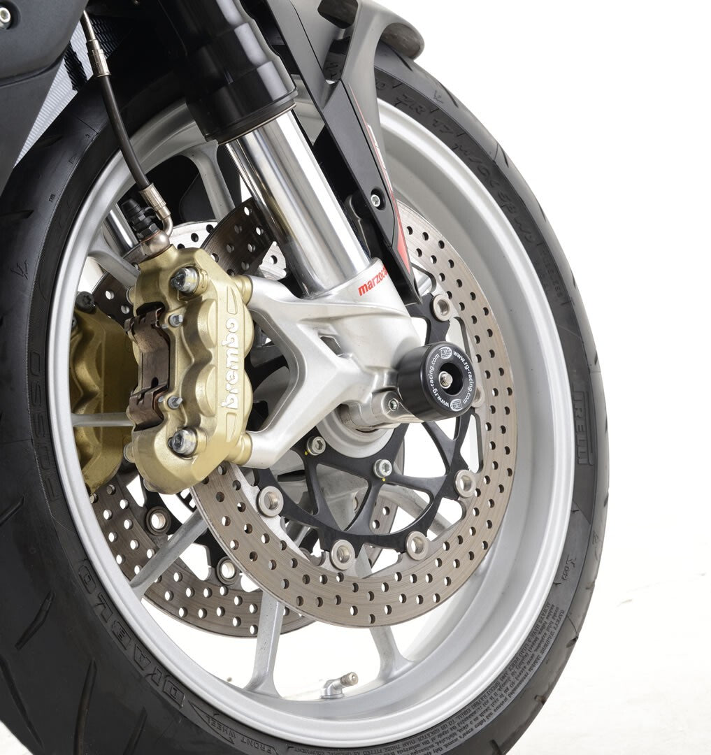 R&G Racing Fork Protectors Black for MV Agusta 1090RR (All Years)/Brutale 1090 2013/Superveloce 800 2020 [INTERNAL]