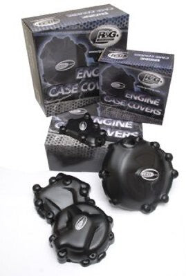 R&G Racing Engine Case Cover Kit (3 Piece) Black for Kawasaki ZX-10R 06-07