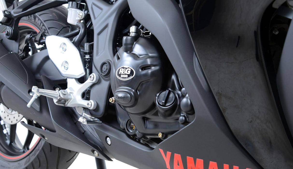 R&G Racing Race Series Engine Case Cover Kit (2 Piece) Black for Yamaha MT-03 16-19/MT-25 15-20/YZF-R25 14-20/YZF-R3 15-20