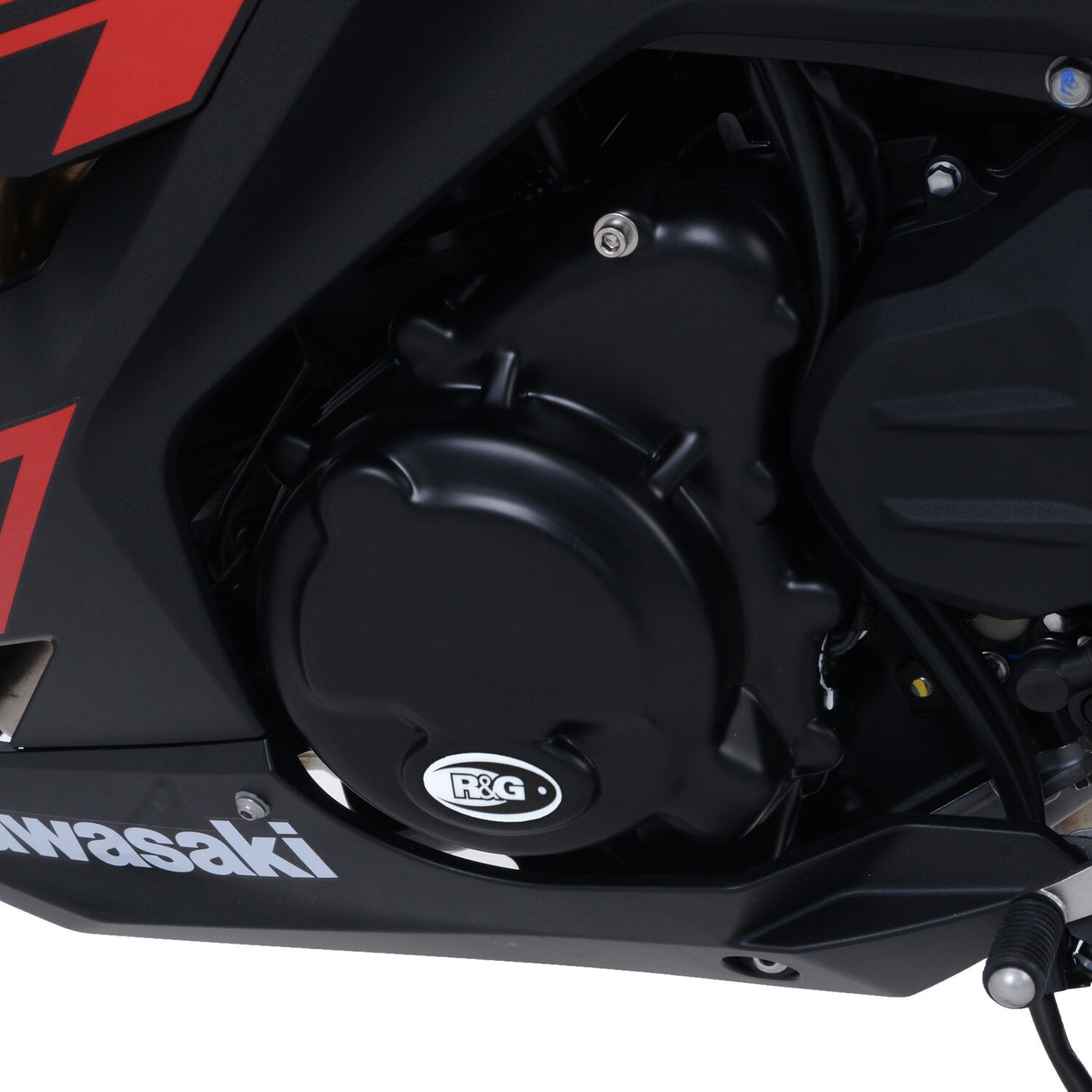 R&G Racing Engine Case Cover Kit (2 Piece) Black for Kawasaki Ninja 250 18-20/Ninja 400 18-19/Z400 19-20