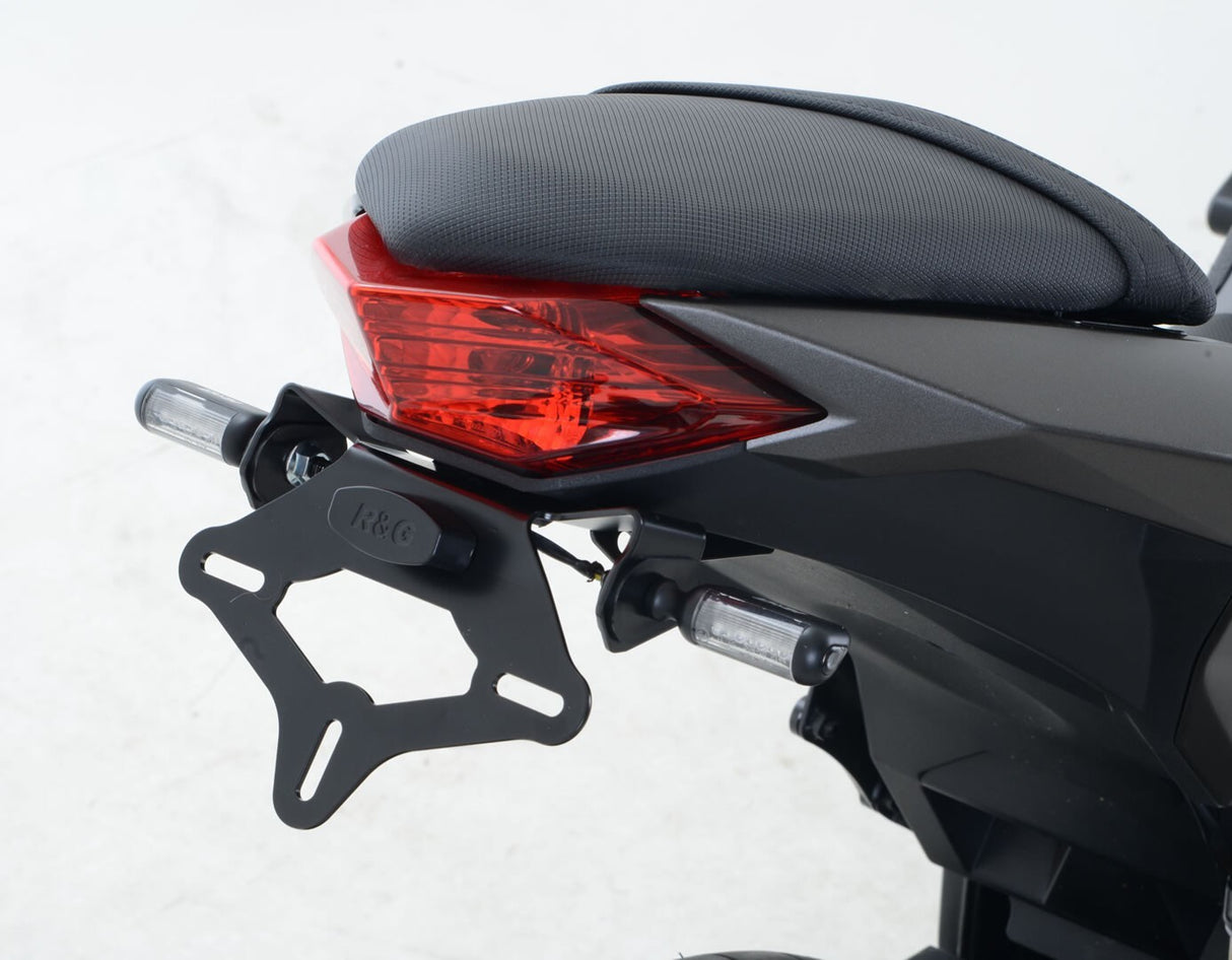 R&G Racing Tail Tidy License Plate Holder Black for Kawasaki Ninja 250 (ZX250) 13-17/Ninja 300 12-20/Z250 13-18/Z300 15-18