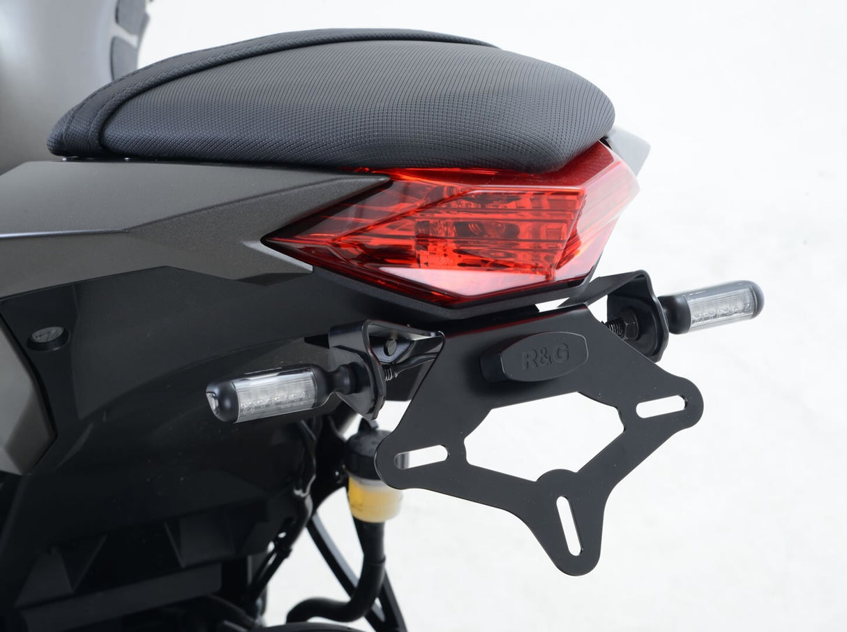 R&G Racing Tail Tidy License Plate Holder Black for Kawasaki Ninja 250 (ZX250) 13-17/Ninja 300 12-20/Z250 13-18/Z300 15-18