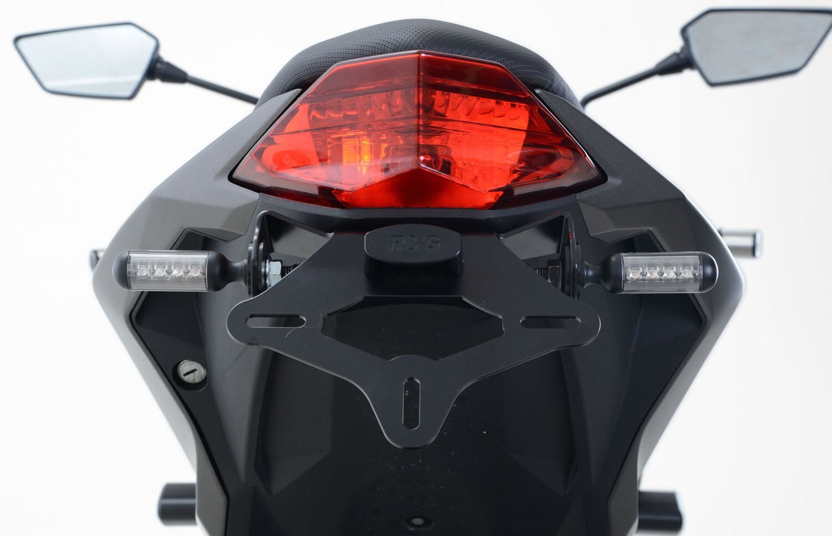 R&G Racing Tail Tidy License Plate Holder Black for Kawasaki Ninja 250 (ZX250) 13-17/Ninja 300 12-20/Z250 13-18/Z300 15-18