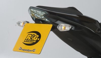 R&G Racing Tail Tidy License Plate Holder Black (OEM Indicators) for Kawasaki Z800 13-16