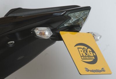 R&G Racing Tail Tidy License Plate Holder Black (OEM Indicators) for Kawasaki Z800 13-16