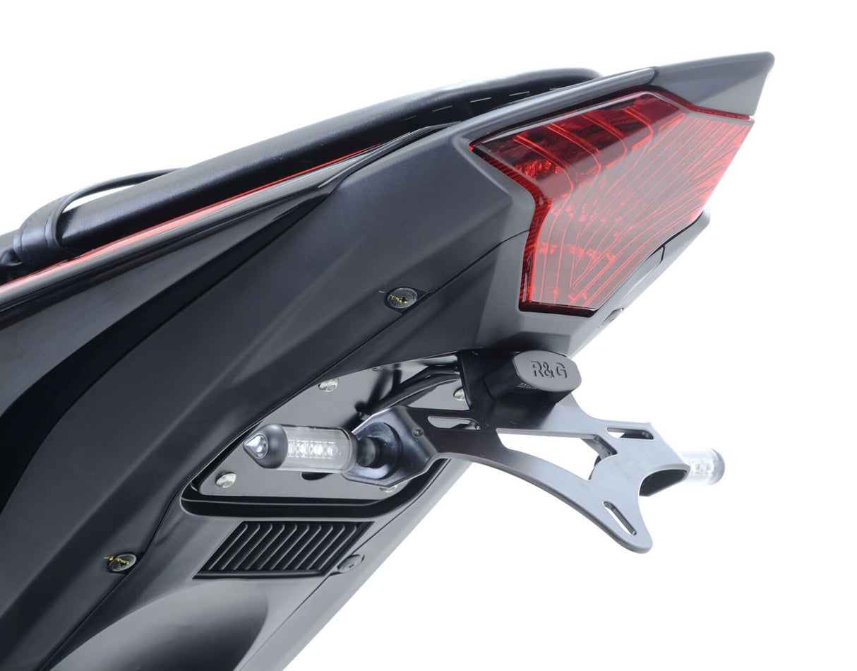 R&G Racing Tail Tidy License Plate Holder Black for Yamaha MT-03 16-20/MT-25 15-20/YZF-R25 14-20/YZF-R3 15-20