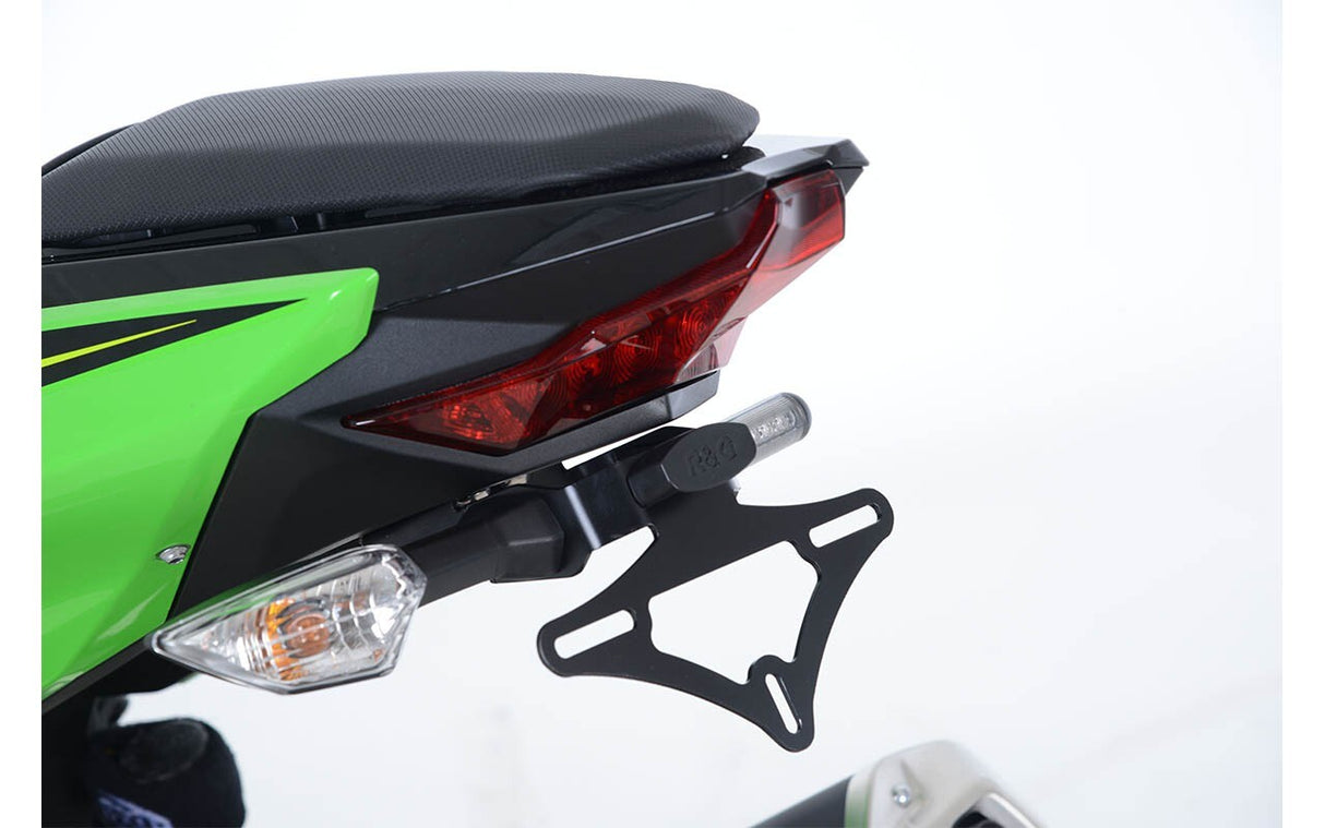 R&G Racing Tail Tidy License Plate Holder Black for Kawasaki Ninja 250 18-20/Ninja 400 18-19/Z250 2019/Z400 19-20