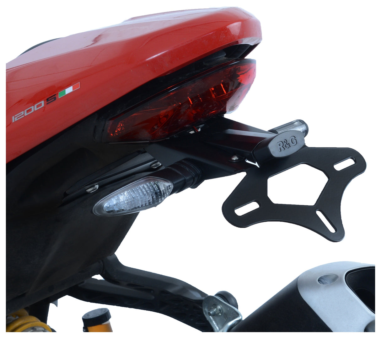 R&G Racing Tail Tidy License Plate Holder Black for Ducati Monster 821 18-19/1200 (S) 17-20/1200R 18-19