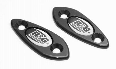 R&G Racing Mirror Blanking Plates Black for Kawasaki ZX-6R 09-12