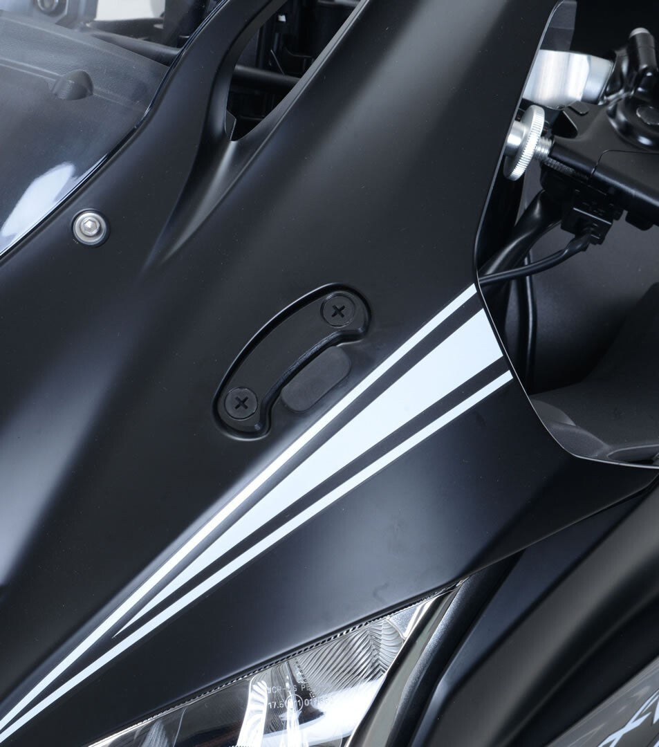 R&G Racing Mirror Blanking Plates Black for Kawasaki ZX-10R 16-20