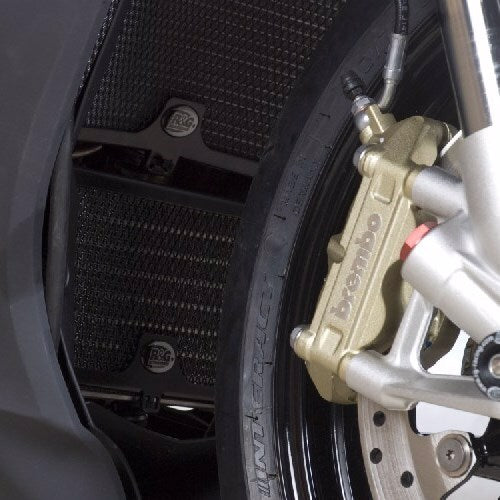 R&G Racing Oil Cooler Guard Black for BMW HP4 09-14/S1000R 14-20/S1000RR 10-18/S1000XR 15-19