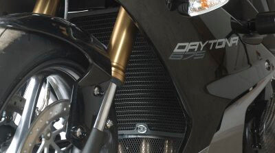 R&G Racing Radiator Guard Black for Triumph Daytona 675 13-16