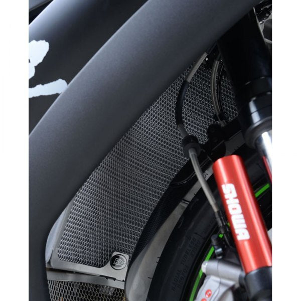 R&G Racing Radiator Guard Black for Kawasaki ZX-10R 08-20