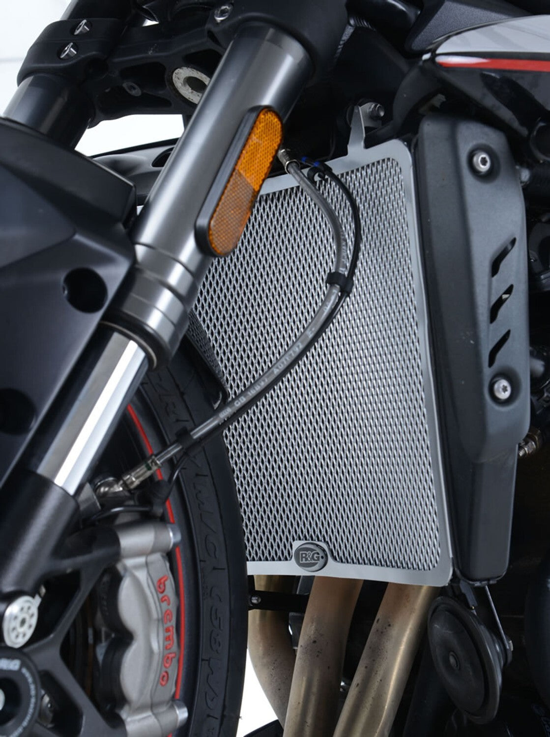 R&G Racing Radiator Guard Black for Triumph Street Triple R 765 17-18/Street Triple RS 765 17-20/Street Triple S 765 17-18