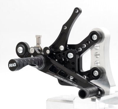 R&G Racing Adjustable Rearsets Black for BMW HP4 09-14/S1000R 14-16/S1000RR 10-14