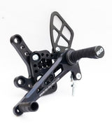 R&G Racing Adjustable Rearsets Black for Kawasaki ZX-10R 11-15