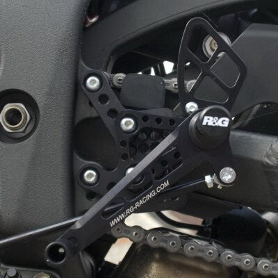 R&G Racing Adjustable Rearsets Black for Kawasaki ZX-10R 11-15