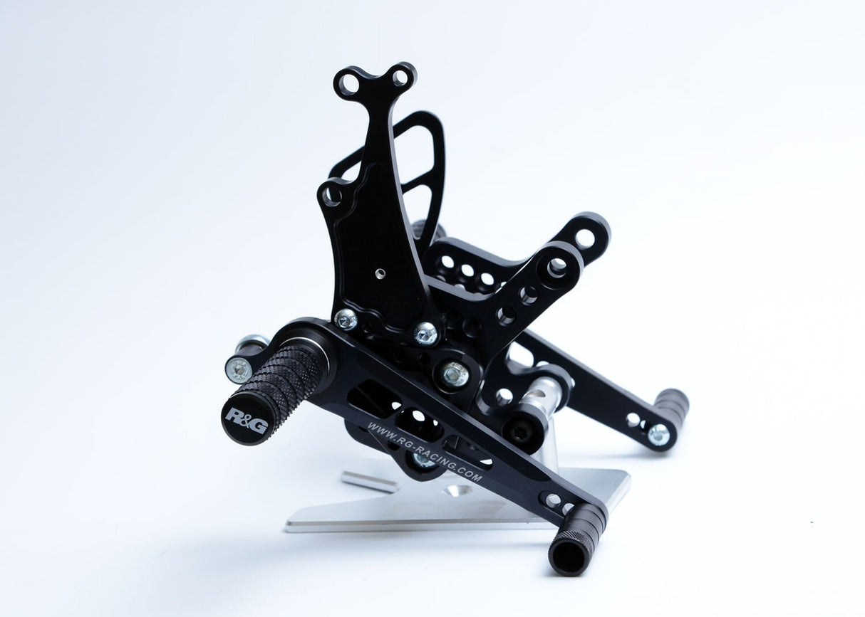 R&G Racing Adjustable Left Rearset Black for Kawasaki ZX-10R 16-21/ZX-10RR 2021