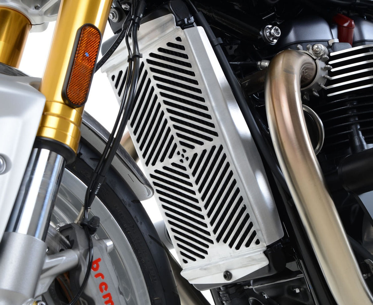 R&G Racing Radiator Guard Stainless Steel for Triumph Thruxton 1200/R 16-/Speed Twin 1200 19-