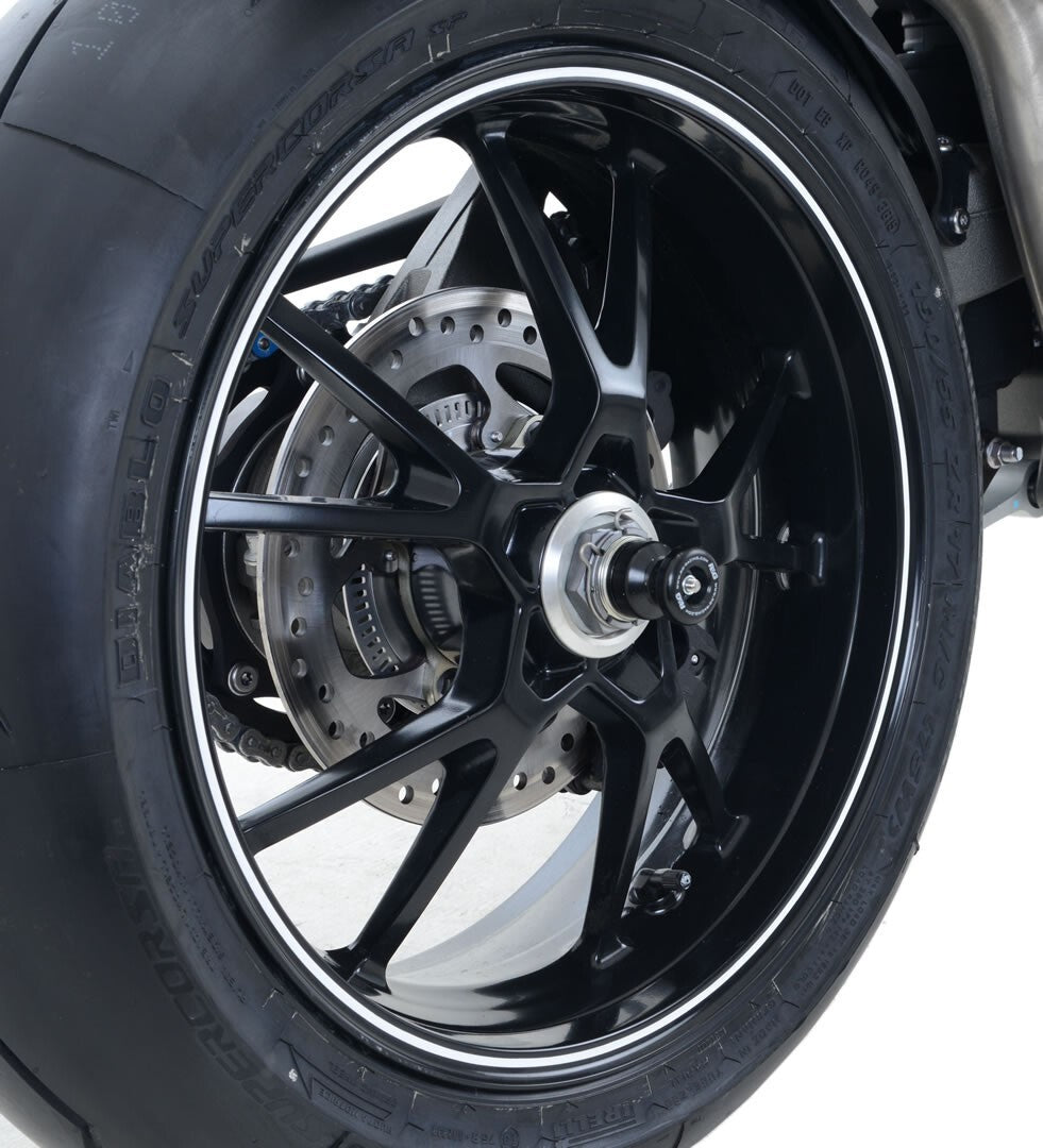 R&G Racing Spindle Sliders Black for Triumph Speed Triple 11-15/Speed Triple R 12-18/Speed Triple RS 18-20/Speed Triple S 16-18