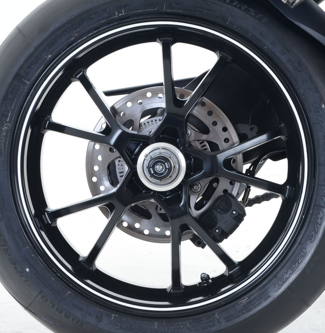 R&G Racing Spindle Sliders Black for Triumph Speed Triple 11-15/Speed Triple R 12-18/Speed Triple RS 18-20/Speed Triple S 16-18