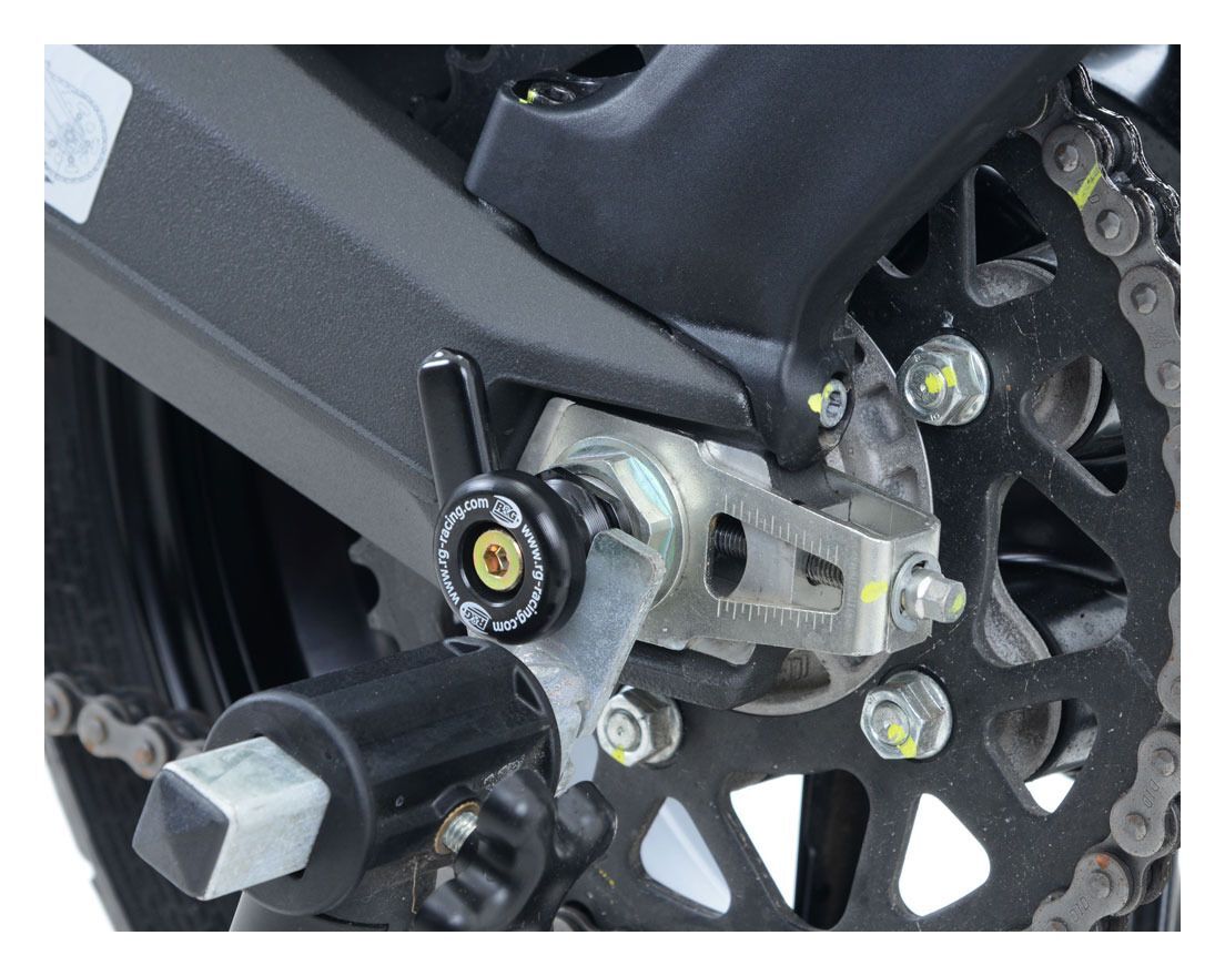 R&G Racing Spindle Sliders Black for Ducati Scrambler/Urban Enduro/Monster 797/Scrambler 1100/Desert Sled