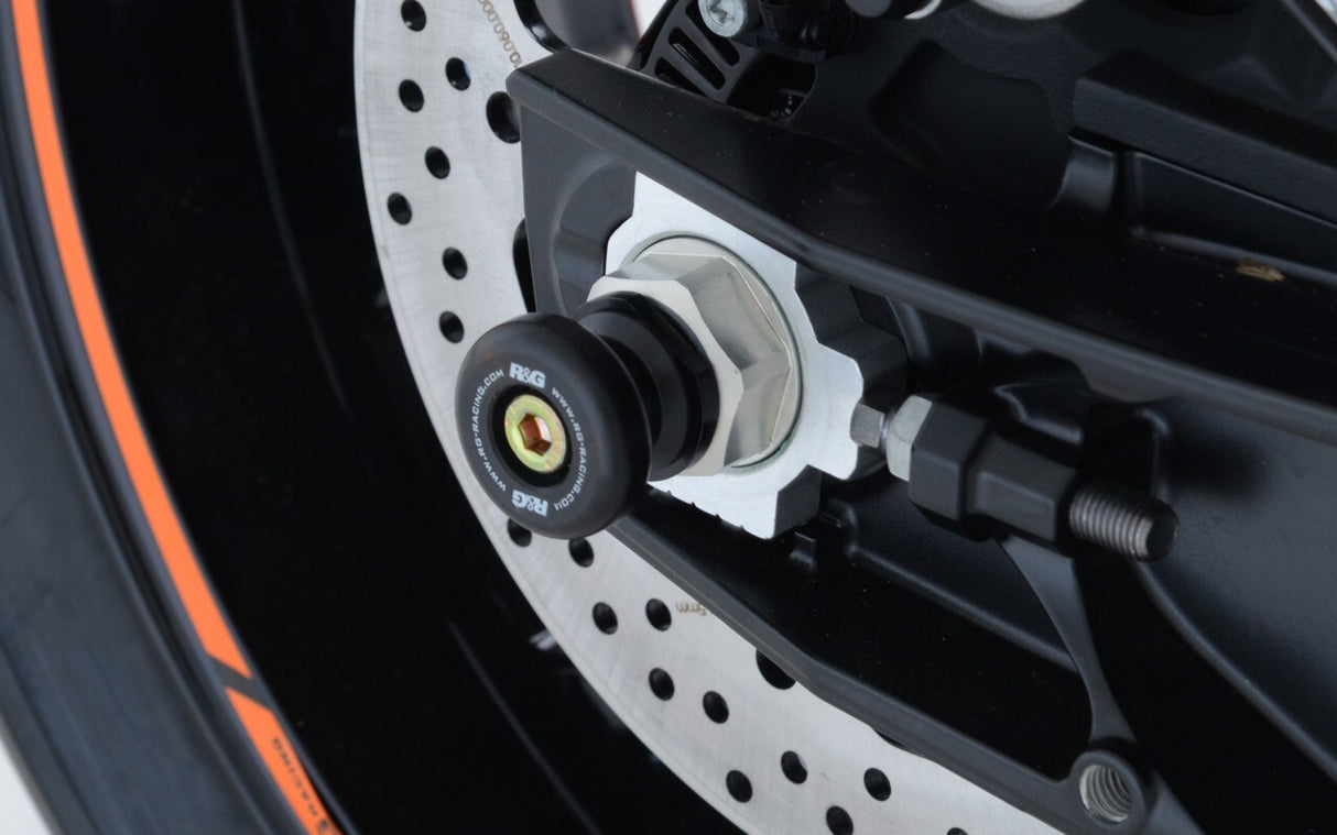 R&G Racing Spindle Sliders Black for KTM 790 Adventure 19-20/790 Duke 18-20/890 Duke R 2020