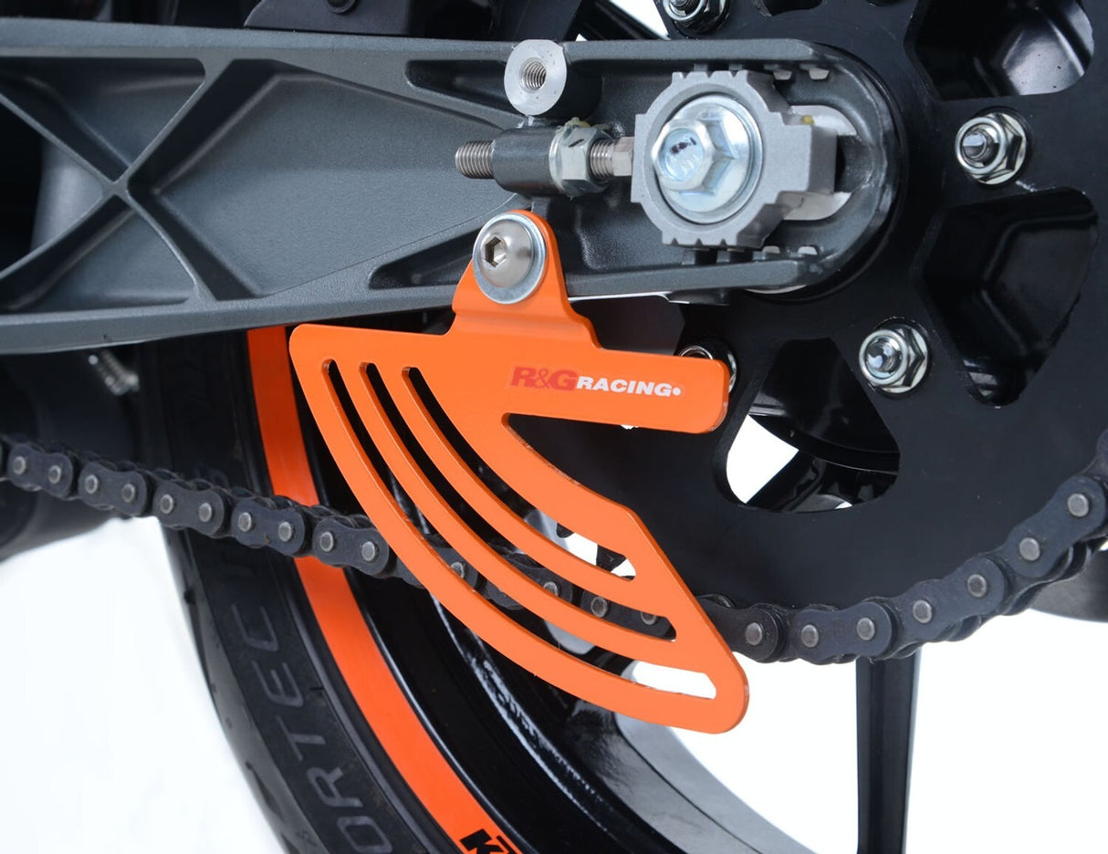 R&G Racing Toe Chain Guard Orange for KTM RC 125/200/390 14-/Husqvarna Vitpilen 701 18-/Svartpilen 701 19-